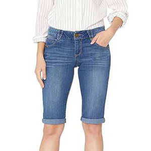 Shorts de jogging décontractés en denim 2026 pour femme, coupe skinny, taille haute à cordon, coupe-vent, séchage rapide, écologiques, pour le fitness - Product Image 1