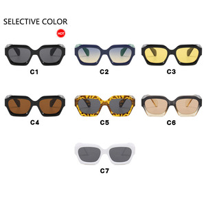 New Fashion Simple Polygonal Square <b>Sunglasses</b> Women Men Vintage Retro Cool Colorful <b>SunGlasses</b> - Product Image 4