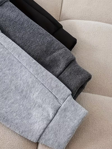 Boys' 3pcs Casual Solid Regular Drawstring Pocket Knitted Plus Size Eco-Friendly Windproof Cargo Pants Outing Long Trousers - Product Image 5
