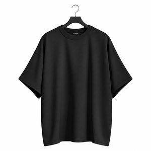 Men's Black Oversized T-Shirt Short Sleeve O-Neck <b>Dragon</b> Print Street Style Cotton Jersey Breathable Character Design - Product Image 1