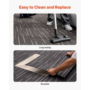 Baldosas Modulares de Alfombra Acolchada Suave de 24x24 Pulgadas, 24 Piezas, 96 Pies Cuadrados Cada Una, para Uso Comercial en Hoteles - Product Image 6