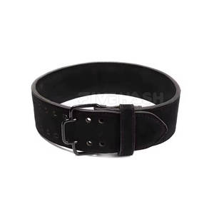 Ceinture de musculation en cuir robuste avec boucle à double ardillon pour la musculation en salle de sport - Product Image 6