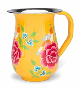 Jarra de agua estilo Medio Oriente de Manufaqcturing by King International, nueva, de color claro y con diseño impreso hecho a mano. - Product Image 5