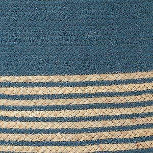 Pouf en Corde Tressée à Motif Circulaire Noir en Jute et Coton, Design Moderne, Fait Main, Lot de 2, Mobile, Personnalisable, Multi-Occasions - Product Image 2