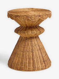 Modern Handmade Rattan Side <b>Table</b> Wicker <b>Stool</b> Nightstand Boho Furniture For Living Room Bedroom Home Decor - Product Image 6
