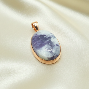 <b>Top</b> Quality Blue Sodalite Oval Gemstone Pendant 925 Sterling Silver <b>Rose</b> Gold Yellow Gold Plated Handmade Healing Jewelry her - Product Image 3