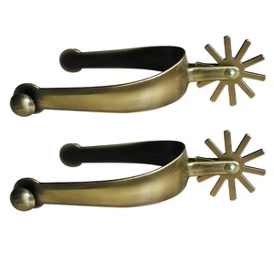 Espuela de Aleación Estilo Occidental, Color Bronce Antiguo, Acero Inoxidable, con Detalle de Engranaje, para Bota de Vaquero (Paquete Individual) - Product Image 1