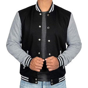 Men's Plus Size <b>Winter</b> Varsity <b>Jacket</b> Stand Collar Hooded <b>Waterproof</b> Breathable Wool with Embroidery Patchwork Design - Product Image 4