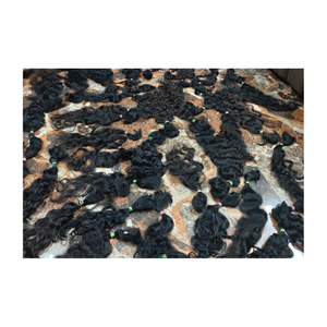 Natural Black Indian Temple Hair Extensions Strands Ideal For Styling Raw Virgin Temple Hair Bundles India - Product Image 5