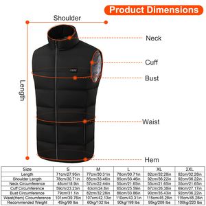 Gilet Riscaldato Unisex con 23 Zone di Riscaldamento, 3 Livelli di Calore, Alimentazione USB, Lavabile in Lavatrice, Giacca Invernale per Escursionismo e Sci, 1 Pezzo - Product Image 2