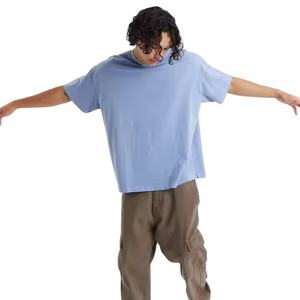 Camisetas de gran tamaño personalizadas de alta calidad para hombre, estilo informal con cuello redondo, estampado en seco liso en blanco para deportes, gimnasio, impresión Digital personalizada - Product Image 1