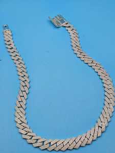 Cuban Link Chain <b>Necklace</b> 925 Silver Moissanite Diamond Iced Out Hip Hop Chain Unisex Luxury Bling <b>Statement</b> Jewelry - Product Image 3