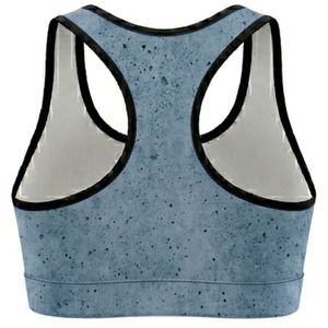 Women's Striped Breathable Racerback Sports Bra Scoop Neck Medium Support Spandex Polyester Yoga <b>Top</b> Seamless Design - Product Image 2