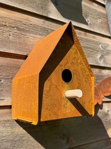 Nichoir décoratif en métal pour oiseaux, abri pour la reproduction des oiseaux, mangeoire suspendue, nichoir décoratif en fer pour extérieur, balcon, jardin. - Product Image 4