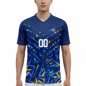 Último Estilo, Camiseta de Fútbol Transpirable de Manga Corta, MOQ Bajo, Diseña Tu Propia Ropa Deportiva para Venta en Línea - Product Image 1