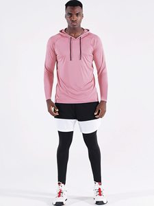 Camiseta Deportiva de Manga Larga para Hombre, con Logotipo Personalizado, Spandex Elástico, Compresión, para Escalada, Running, Gimnasio, Atletismo, Ciclismo, Capa Base con Capucha - Product Image 4