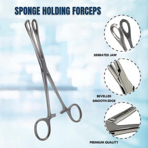 Professional Foerster Sponge Forcep Straight and Curved Surgical Grade Hemostatic Forcep Instrument Set Manual by <b>Blush</b> surgical - Product Image 5
