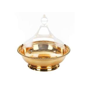 Nueva llegada: Plato de servir hecho a mano de metal para mesa de Ramadán, con almendras, anacardos, pasas, dátiles y frutos secos. - Product Image 6