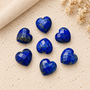 <b>Lapis</b> <b>Lazuli</b> Faceted Heart Shape 10mm Loose Gemstone Beads for Jewelry Making Pendant Craft Accessories Wholesale Supply - Product Image 1