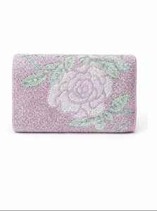 Bolso de Mano de Diseño Clásico con Cuentas, Cuadrado, Floral, de Lujo, con Forro de Nailon y Anillo, para Mujer, Regalo para Bodas y Fiestas - Product Image 2