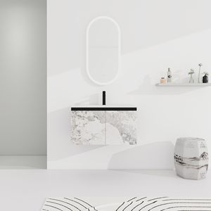30\" <b>Wall</b> <b>Mounted</b> Floating Bathroom Vanity with Ceramic Sink & Soft-Close <b>Cabinet</b> Door Ready-to-Assemble (KD) Package - Product Image 1