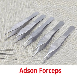 Juego de instrumentos de pinzas manuales de acero inoxidable Adson para rinoplastia, cirugía plástica, cartílago, pulgar, oclusión ocular y cirugía ocular avanzada - Product Image 1