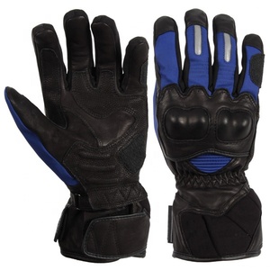 Gants de moto en cuir à doigts entiers au design unique, unisexes, coupe-vent, imperméables, pour le motocross, best-sellers - Product Image 1