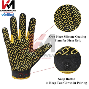 Breathable American Football Gloves Sticky Silicone Palm Custom Logo Professional Receiver Training Gear Wholesale Manufacturer - Product Image 3