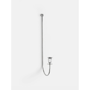 เชิงเทียนติดผนังเหล็กสีดำลายดอกไม้ตกแต่งบ้านงานแฮนด์เมดสีดำ - Product Image 5