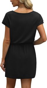 Conjunto de dos piezas para mujer, camiseta de manga corta y pantalones cortos, conjunto informal de verano, tela suave, ropa de estar, conjunto de ropa a juego a la moda. - Product Image 5