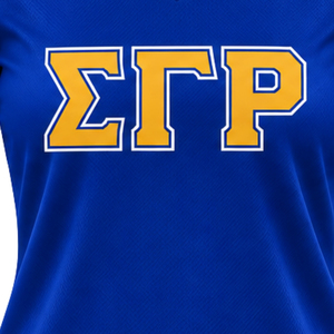 Camiseta de Hockey Personalizada para Mujer, Azul Rey, Sigma Gamma Rho, Cuello en V, Manga Corta, Uniforme Deportivo, Sororidad SGRho - Product Image 5