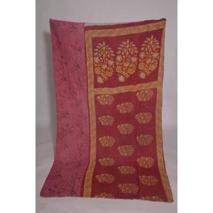Colcha Kantha de Algodón Estampado Vintage, Reversible, Hecha a Mano, Manta Decorativa Gudri para el Hogar - Product Image 1