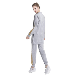 Stylish <b>Modest</b> Muslim Women's Sports Shirt Drop Shoulder Thumbhole Sleeves Activewear UPF50+ Eco-Friendly Plus Size Breathable - Product Image 4