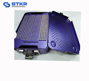 ชุดเครื่องมือผ่าตัดแบบแมนนวล STKR INTERNATIONAL พร้อมกล่องสแตนเลสแบบเจาะรู สำหรับใช้ในห้องผ่าตัด - Product Image 1