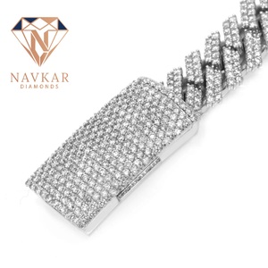 925 Sterling Diamond Bracelet with <b>Iced</b> <b>Out</b> Stainless Steel Cuban <b>Chain</b> Bracelet Jewelry for Women Office Wear or Events Use - Product Image 5