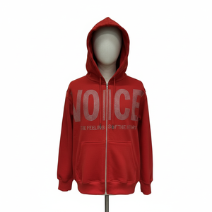 Hot selling customized rhinestone logo most Demanded Zipper hoodie factory made cheap price hoodies <b>for</b> <b>men</b> in multi colors - Product Image 5