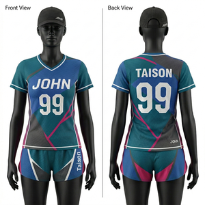 Uniforme de Running para Mujer de Primera Calidad, 150 GSM, Poliéster y Spandex, Transpirable, Diseño de Paneles, Logotipo Personalizado por Sublimación - Product Image 1