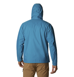 Chaqueta Cortavientos Azul con Capucha para Hombre, Ropa Casual para Exteriores, Impermeable, de Poliéster, Corte Regular, Estilo Otoñal - Product Image 2