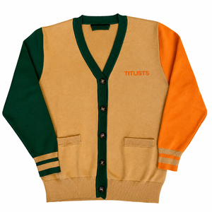 Logos personnalisés sur des pulls à col en V de haute qualité pour les sororités/fraternités/écoles/collèges/universités, logos brodés sur des cardigans en tricot. - Product Image 1