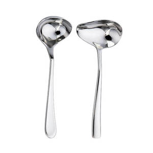 Food Grade Stainless Steel Ergonomic Handle Soup Ladle Serving Spoon Set 2 Colorful Mirror Polish Kitchen Tool Durable - Product Image 2