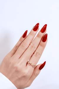 Ongles à presser personnalisés en gros, forme amande, vert œil de chat, en ABS, avec estampage doré, marque Helios, finition métallique scintillante, OEM ODM - Product Image 4