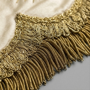 Premium Hand Embroidered Liturgical Vestment Gold Metallic Thread Zardozi Satin Church Altar Cover Cloth <b>Banner</b> - Product Image 4