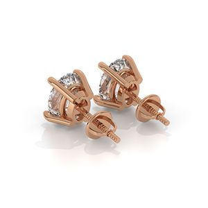 Premium Oval Cut 9x7mm Lab Grown Diamond <b>Stud</b> <b>Earring</b> Four Prong Solitaire D Color IGI Certified 10K Gold Plated Party Gift - Product Image 2