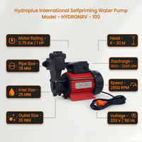 Hydroplus International - Bomba de Engranajes de Acero Inoxidable de 1 HP, Autocebante, de Baja Presión, para Uso Comercial, Entrada y Salida de 25 MM, Eléctrica