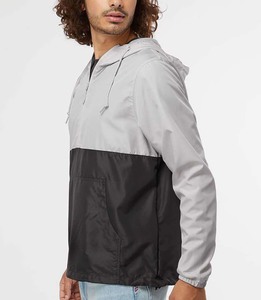 Veste coupe-vent en nylon respirant à fermeture éclair personnalisée pour hommes, veste coupe-vent imprimée, veste d'extérieur grande taille - Product Image 5