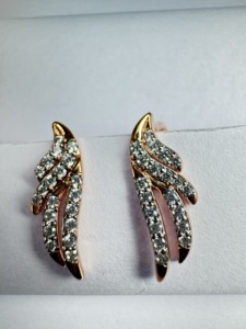 Round Lab Grown & Natural Diamond <b>Earrings</b> in 9K Rose Gold | 0.51 CT Women's <b>Fine</b> Jewelry - Product Image 4
