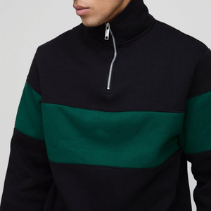 Sudadera de Hombre de Alta Calidad con Cierre de Cremallera, Diseño de Parches Estampados, Tejido Transpirable, Patrón Sólido, Sudadera Moderna - Product Image 6