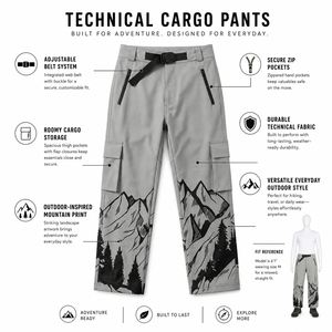 Pantalones de Snowboard Impermeables para Hombre y Mujer, Pantalones de Esquí con Estampado de Montaña, Pantalones Cargo de Invierno, Resistentes al Viento, Térmicos, para Deportes al Aire Libre, Equipo para la Nieve - Product Image 5