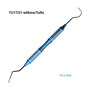 Ergonomic Manual Double Ended Dental TU17/21 Wilkins/Tufts Explorer Black Tip Stainless Steel Roboz Tech RT-D-0036 Pakistan CE - Product Image 1