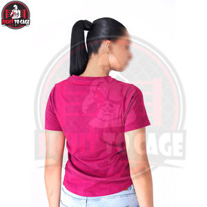 Camisetas de Algodón para Mujer, Color Rosa Vibrante, de Alta Calidad, Cómodas, Casuales, de Manga Corta, Corte Regular, con Logotipo Personalizado, 2026 - Product Image 3